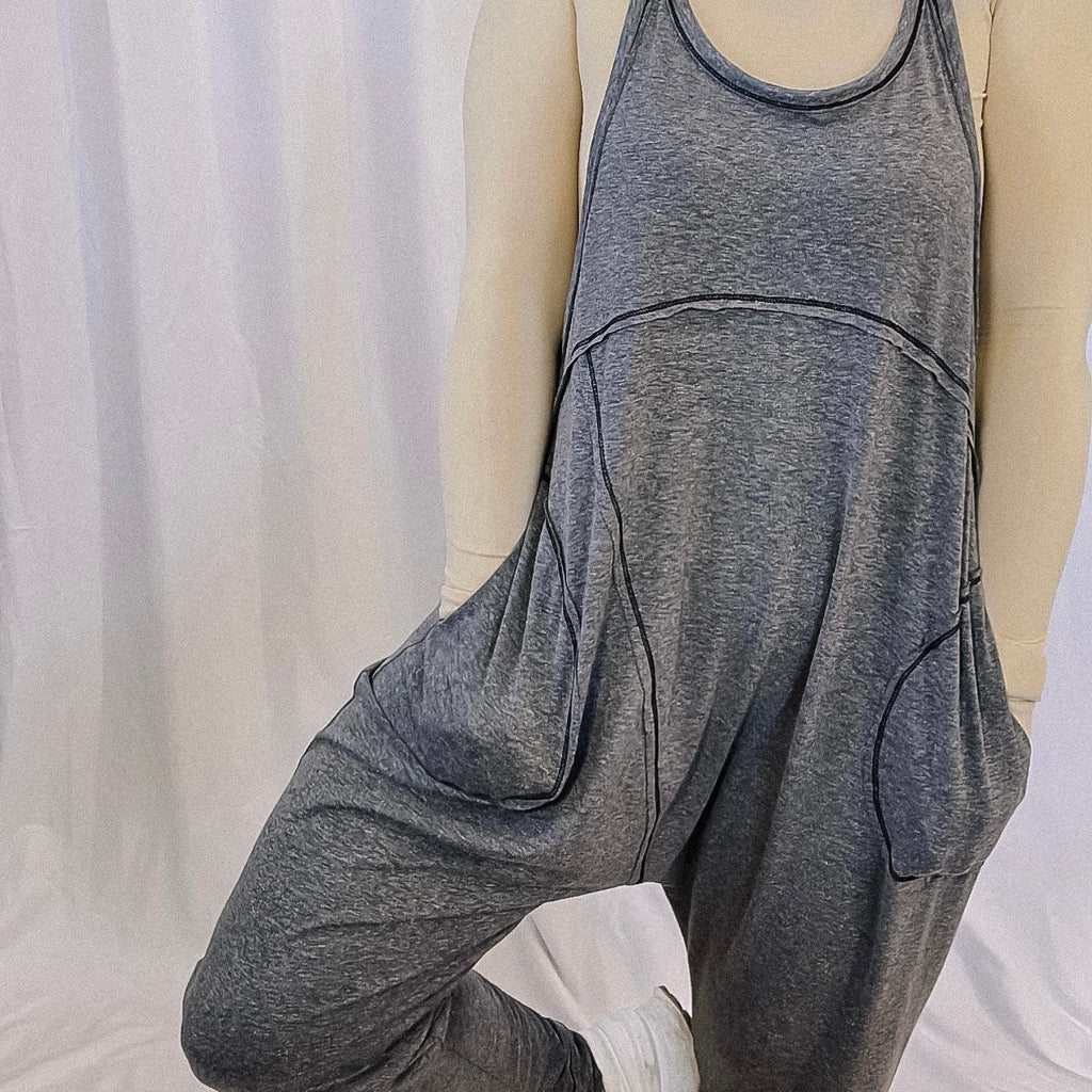 Ready To Travel Harem Jumpsuit - Charcoal