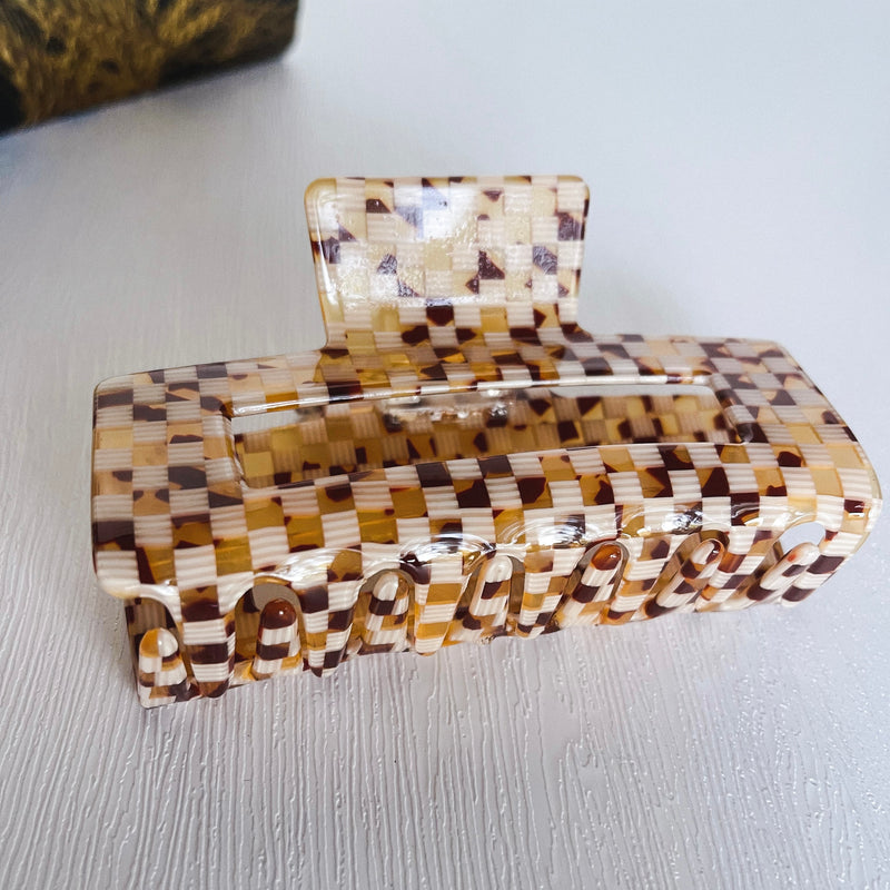 Checkmate Acetate Hair Clip