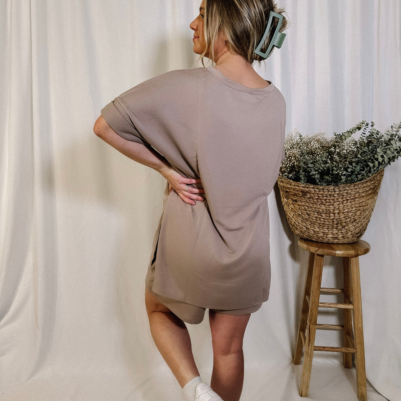 Do Not Disturb Loungewear Set - Taupe - LAST ONE