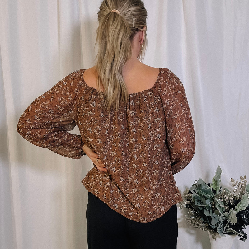 Like A Lady Floral Print Top