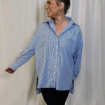 None Of Your Business Oversized Button Down - LAST ONE