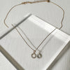 Rhinestone Initial Gold Necklace