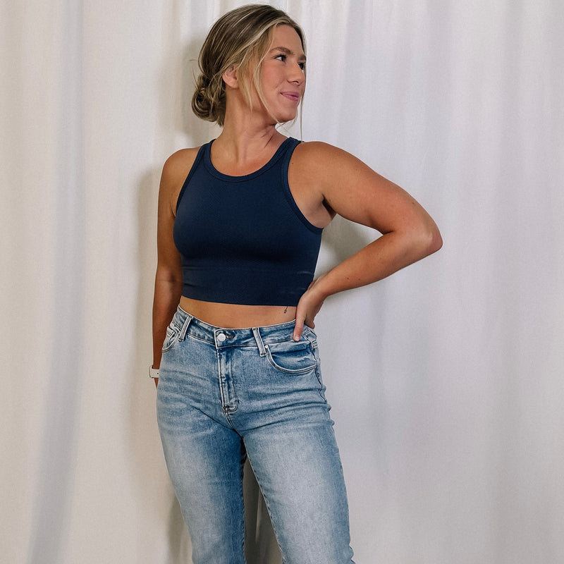 Classic Crop Tank - Ink Blue