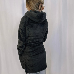 Cozy By The Fireplace Hoodie - Charcoal