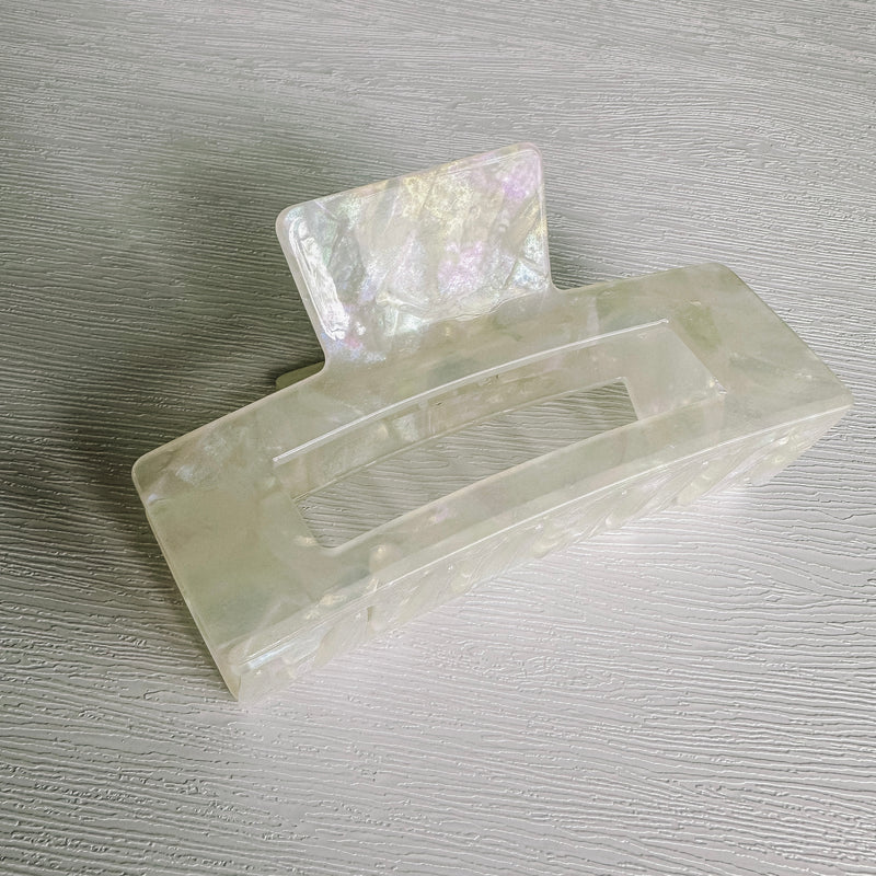 Iridescent Swirl Acetate Hair Clip