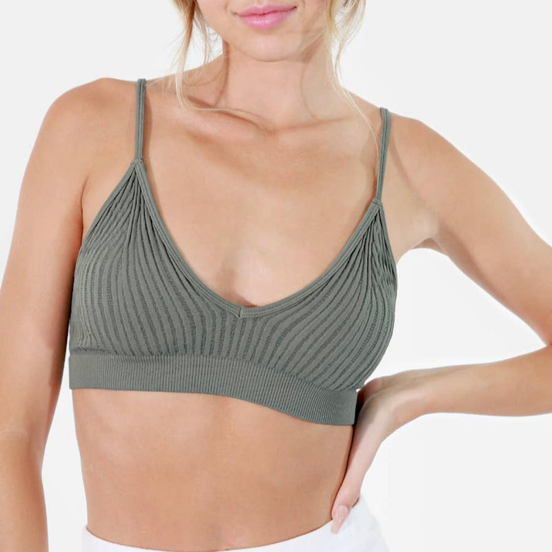 Ribbed Bralette - Velvet Sage
