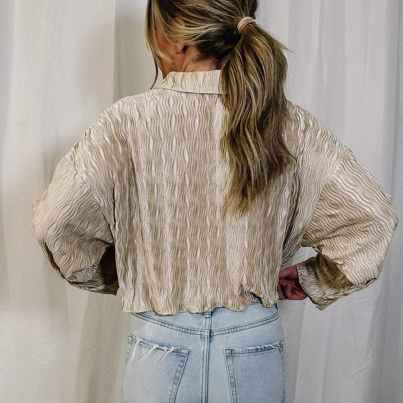 Starstruck Crop Button Down - LAST ONE
