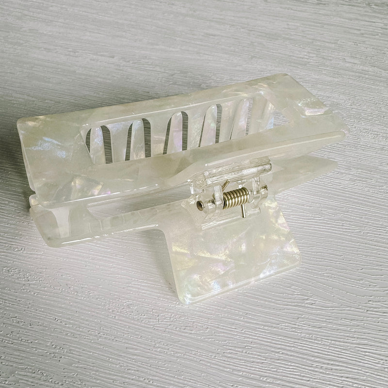 Iridescent Swirl Acetate Hair Clip