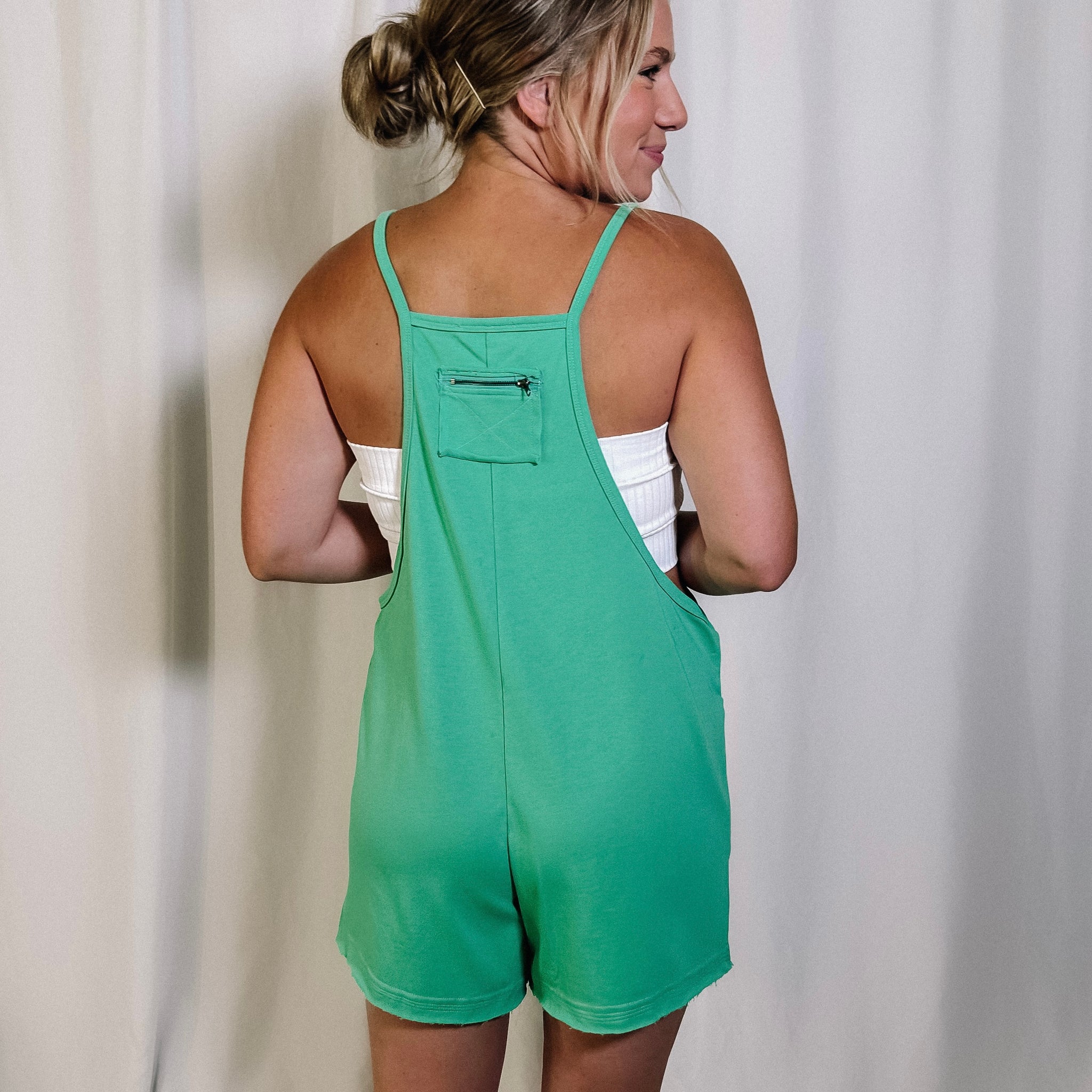 Party Cove Romper - Kelly Green