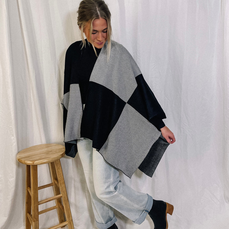Set The Standard Poncho Cardigan - LAST ONE