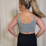 Homebody Cropped Tank - Heather Grey
