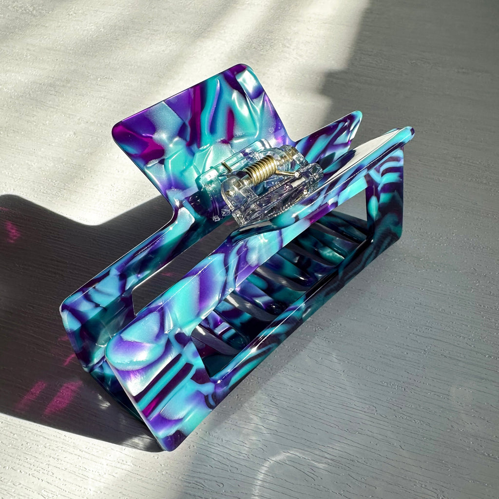 Blueberry Swirl Acetate Hair Clip - LAST ONE