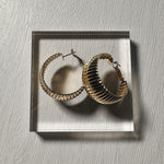 Ribbed Hoop Earrings (2 Colors)